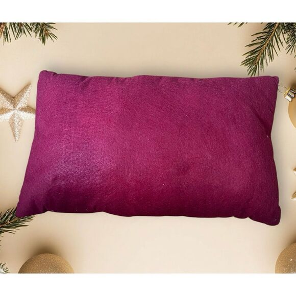 Let it Snow Holidays Christmas 19" x11" White Blue Red Tapestry Throw Pillow - Picture 5 of 5